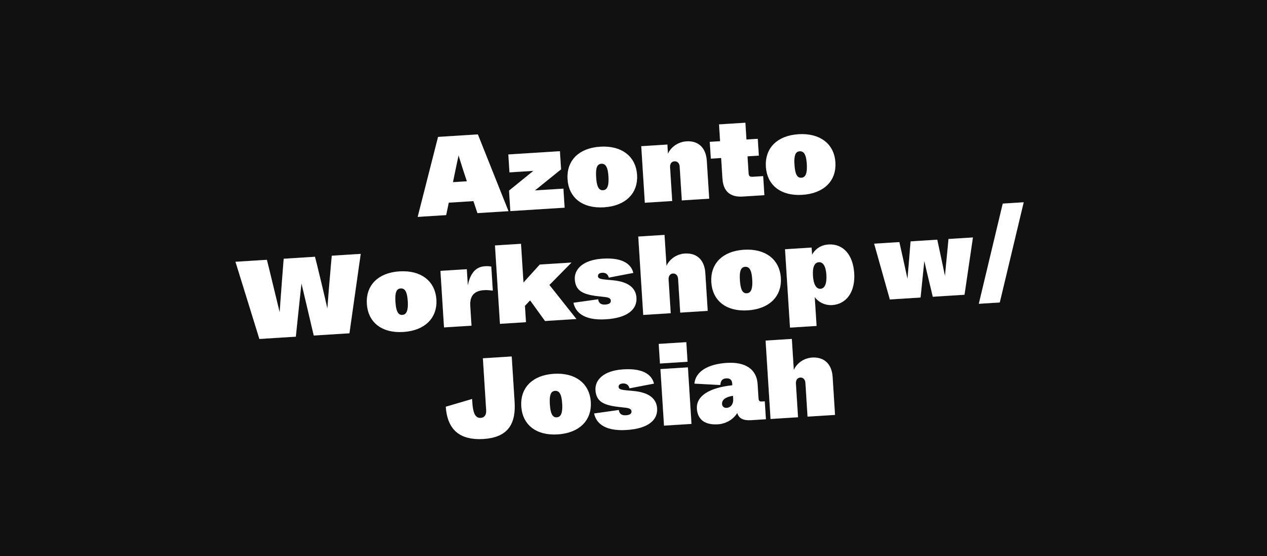 Azonto Workshop w/ Josiah