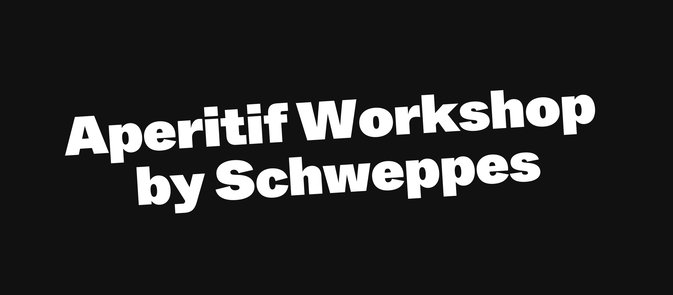 Aperitif Workshop by Schweppes